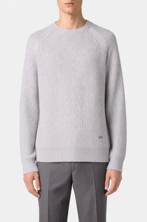 Dior MenS Light Grey Knit Sweater, Size XXXL
