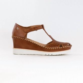Pikolinos Womens Aguadulce Wedge Sandals In Brandy