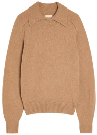 Khaite Jackson Wool and Cashmere-blend Jumper - Camel - S (UK8-10 / S)