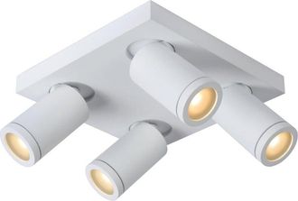 Lucide Lucide - taylor - Ceiling Spotlight Bathroom - led Dim to warm - GU10 - 4x5W 2200K/3000K - IP44 - White