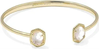 Kendra Scott Womens Daphne Frame Cuff Bracelet In Gold Ivory Mother Of Pearl