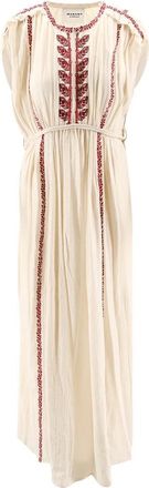 Isabel Marant Marant Etoile Kleedjes - Dames - Maxi kleedjes - Beige - M - Katoen - Kleedjes