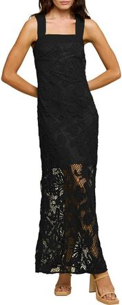Ciebon Krystina Crochet Maxi Dress in Black at Nordstrom, Size X-Small