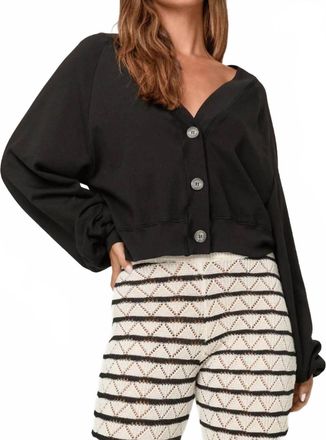 Bloomingdale's Francina Button Front Cardigan In Black