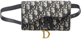 Dior Pre-owned Belt Bags, female, Blue, Size: ONE SIZE Pre-owned Canvas Belt Bag