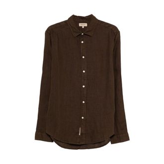 Woolrich Casual overhemd - Heren - Overhemden - Bruin - Maat: M Zijde