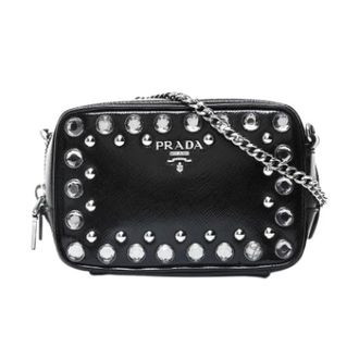 Prada Pre-owned Cross Body Bags, female, Black, Size: ONE SIZE Pre-owned Vintage Shoulder Bag