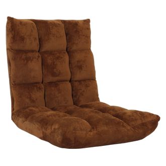 Hhg Nunca Usado] Sill&oacute;n De Suelo Hhg 904, Sill&oacute;n Reclinable 6 Posiciones, Estructura Robusta Terciopelo, Marr&oacute;n Oscuro