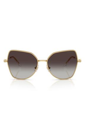 Swarovski 58mm Butterfly Sunglasses in Gold /Gradient Grey at Nordstrom