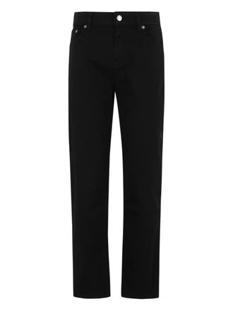 Department Five straight logo-patch trousers - Black