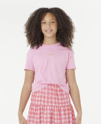 Rip Curl Crop T-Shirt SUNSET SKIES f&uuml;r M&auml;dchenRIP CURL, Baumwolle rosa