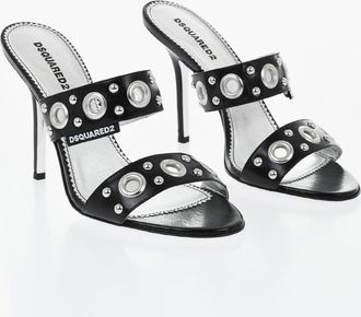 Dsquared2 Leather Mules with Studs 11cm Dsquared2