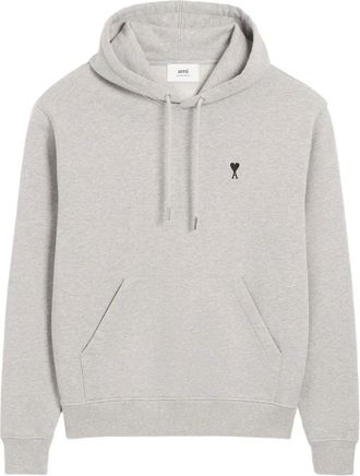 Ami Felpa Ami de Coeur in cotone con cappuccio - Grigio