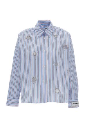 Des_Phemmes Striped Beaded Shirt