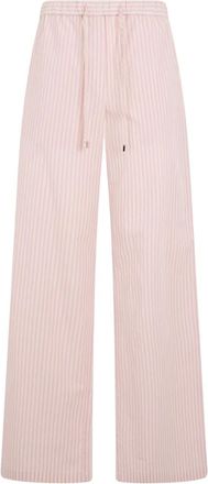 The Attico Broeken, Dames, Beige, M, Katoen, Loose Cotton Poplin Pants