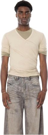 Diesel T-Moody Plain T-Shirt - Heren - T-shirts - Beige - XL - Katoen - Tops