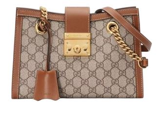 Gucci Coated Canvas Padlock Shoulder Bag