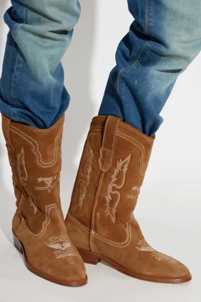 Zadig&Voltaire Tex Western Ankle Boots, Womens, Brown