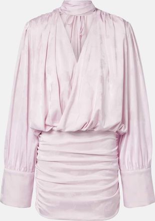 Rotate Floral scarf-detail minidress