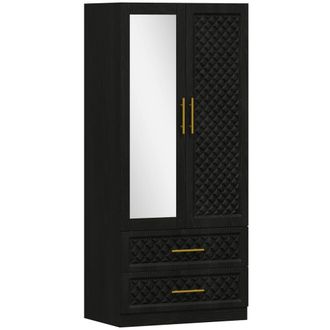 HOMCOM Armario ropero 80x50x180 cm negro