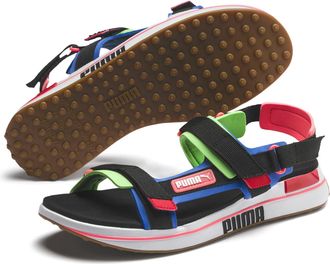 Puma Unisex Adults Rider Sandal Game ON Beach and Pool Shoes, Blue (Palace Blue Black-Fluo Green-Gum 01), 9 UK