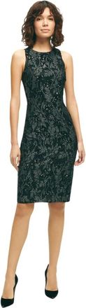 Brooks Brothers Antracietgrijze Jurk - Dames - Feestkleedjes - Veelkleurig - S - Nylon - Kleedjes