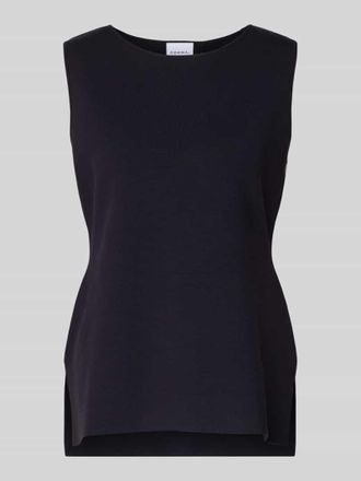 Comma Stricktop aus Viskose-Mix mit Rundhalsausschnitt in Marine, Gr&ouml;&szlig;e 34