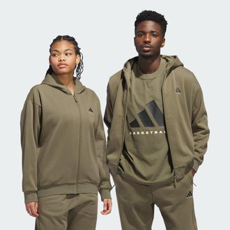 adidas Mens adidas adidas Basketball Full-Zip Hoodie (Gender Neutral)
