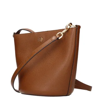 Tory Burch Pebbled Leather Crossbody Bag - Brown