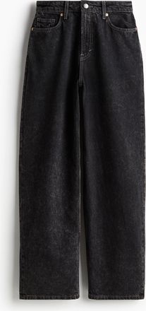 H&M Baggy High Jeans - Schwarz