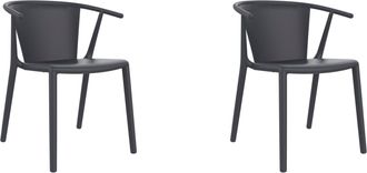 Resol Sillas Woody Flat Resol Pl&aacute;stico Gris (pack De 2)