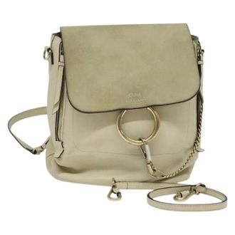 Chlo&eacute; Pre-owned Backpacks, female, Beige, Size: ONE SIZE Pre-owned Suede Backpack