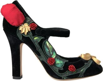 Dolce & Gabbana Kristal Roos Mary Jane Pumps - Dames - Pumps - Veelkleurig - 36 EU - Schoenen