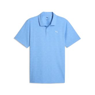 Puma Polo da golf MATTR Deco in jacquard da uomo, Abbigliamento, Blu, XXL