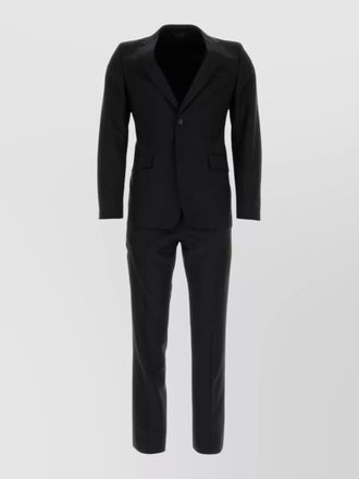 Prada tailored wool blend suit with notched lapel