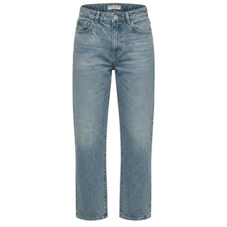 Icon Denim Los Angeles Didy Faded Straight-Leg Jeans - Dames - Jeans - Grijs - Maat: W25 Katoen
