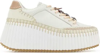 Chlo&eacute; White Solid Nama Sneakers