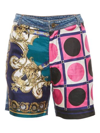 Dolce & Gabbana Shorts met patchwork - Blauw