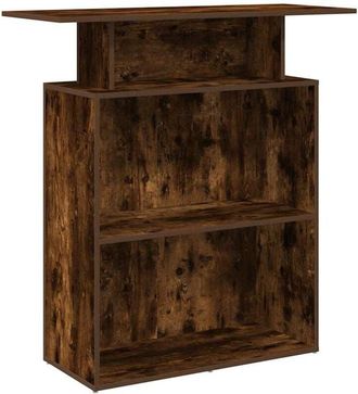 vidaXL Reception Desk Smoked Oak 100x40x104 cm Engineered Wood Vidaxl