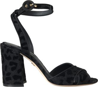Dolce & Gabbana Prachtige Hoge Hak Sandalen - Dames - Sandalen met hakken - Zwart - 37 1/2 EU - Leer - Schoenen