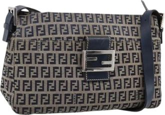 Fendi Pre-owned Vintage Zucchino Shoulder Bag - Dames - Vintage Schoudertas - Bruin - ONE Size - Leer - Vintage