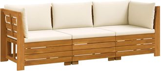 vidaXL 3 Uds. Conjunto De Sof&aacute;s De Exterior Madera De Acacia S&oacute;lida Vidaxl
