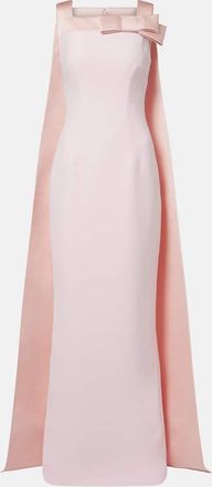 SAFiYAA Harley caped cr&ecirc;pe gown