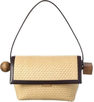Jacquemus The Rond Carre Leather-Trim Shoulder Bag