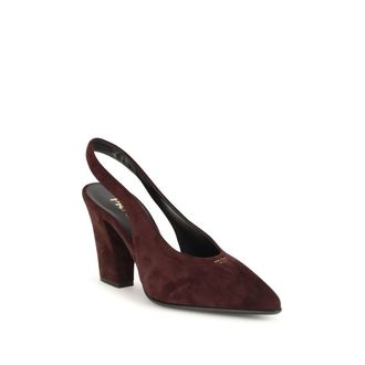 Prada Suede Slingback Pump - Burgundy