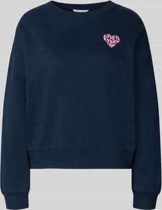 Tom Tailor Denim Regular Fit Sweatshirt aus reiner Baumwolle in Marine, Gr&ouml;&szlig;e XS