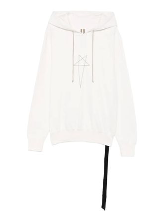 Rick Owens graphic hoodie - White