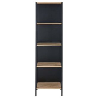 Maisons du monde Estanter&iacute;a de metal negro con 5 estantes 49cm
