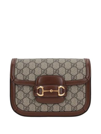 Gucci mini Horsebit 1955 shoulder bag - women - Leather/Canvas - One Size - Neutrals