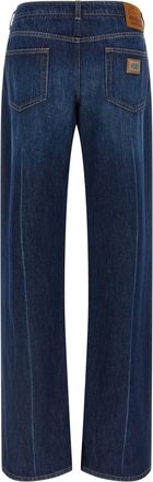 Dolce & Gabbana Womens Blue Cotton Straight-Leg Jeans Clothing